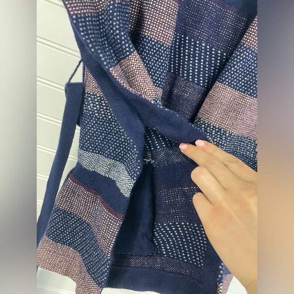 Moth Anthropologie Sleeveless Knitted Striped Pattern Belted Cardigan S Women’s - Picture 8 of 16